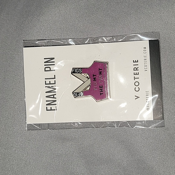 FIGS SCRUBS V COTERIE  FIGHT THE FIGHT ENAMEL PIN - Picture 3 of 3
